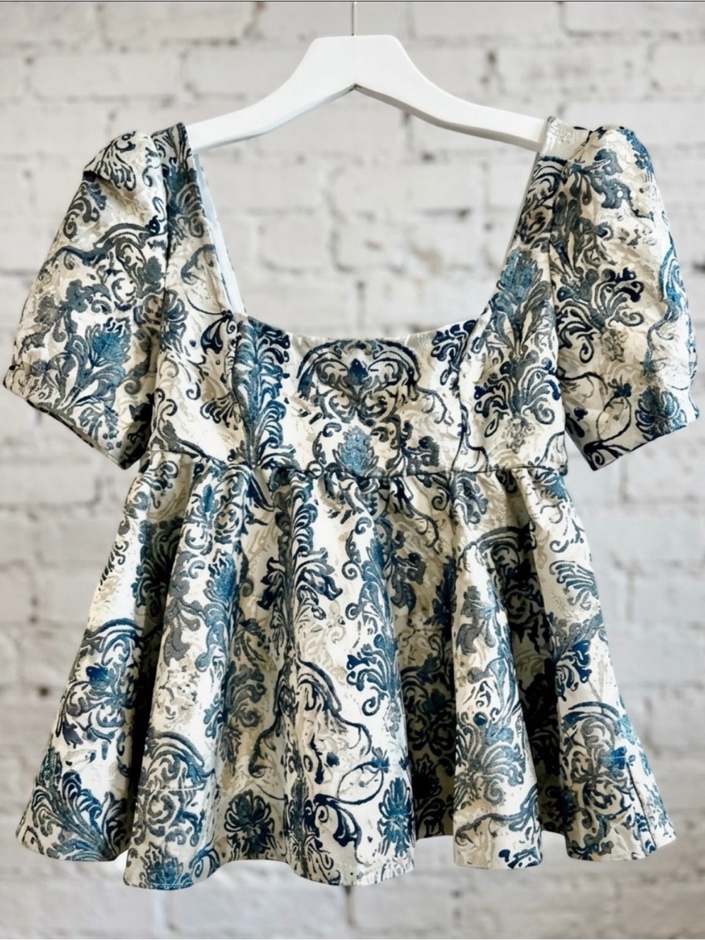 Free People Eloise Jacquard Blouse NWT